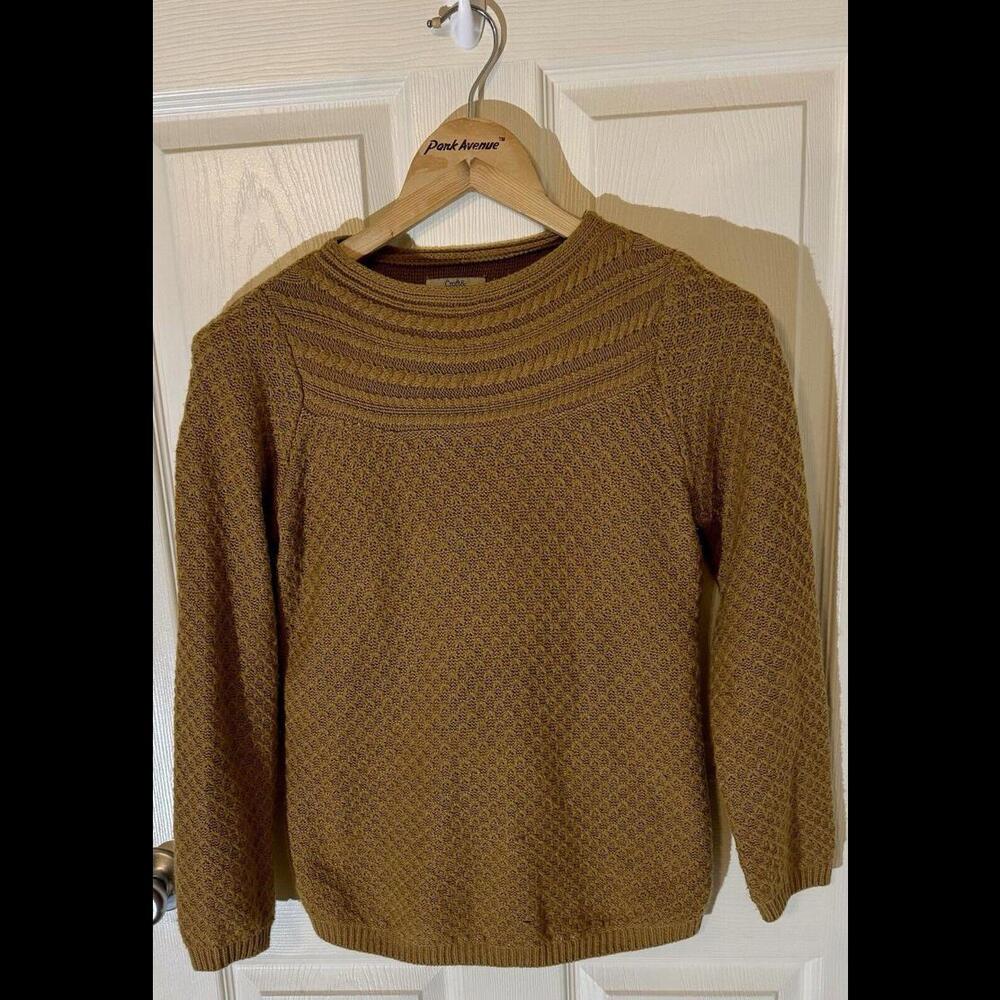 Croft & Barrow Women’s Small Knit Brown Long Sleeve Sweaters  A -26